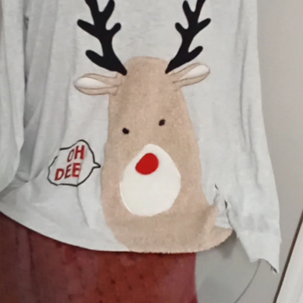 Holiday Time Reindeer Accent Cover - White and Red